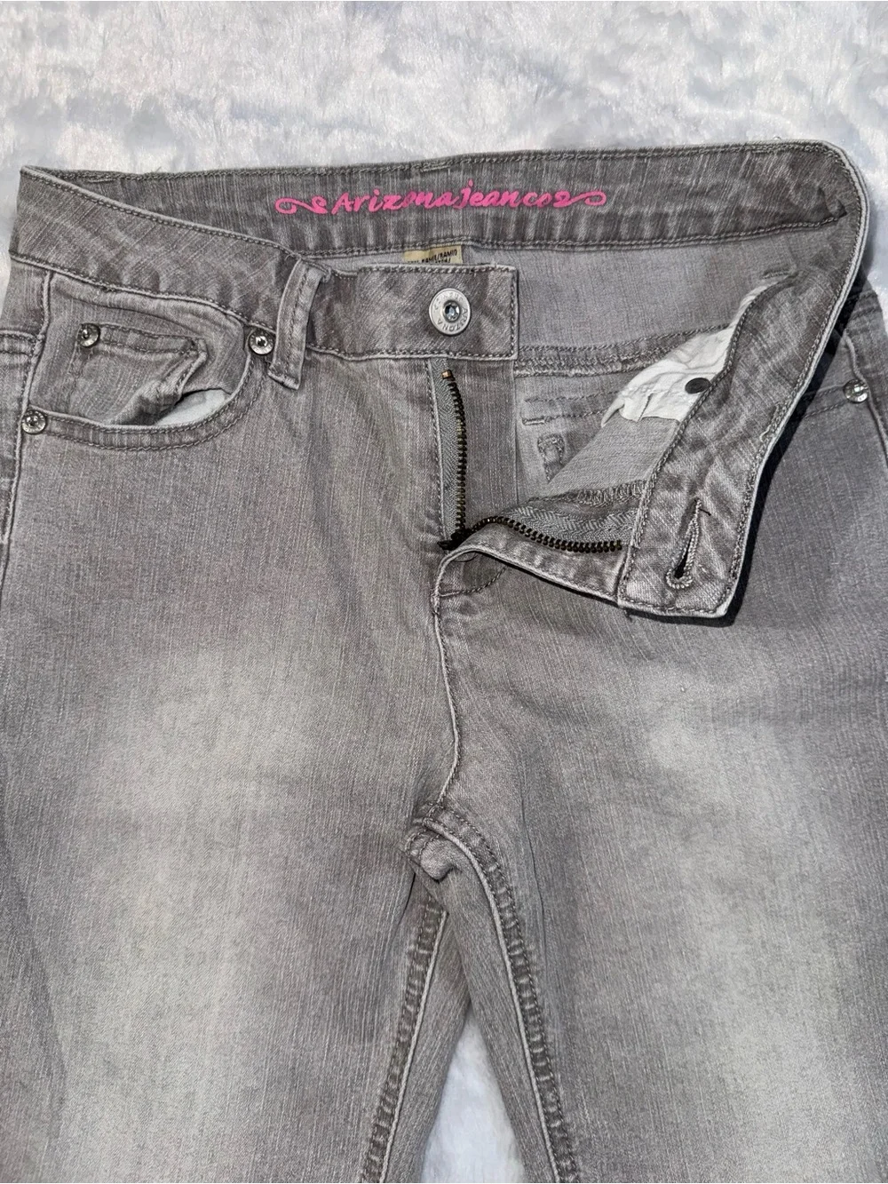 Arizona Jean Company Gray Rolled Hem Bermuda Shorts